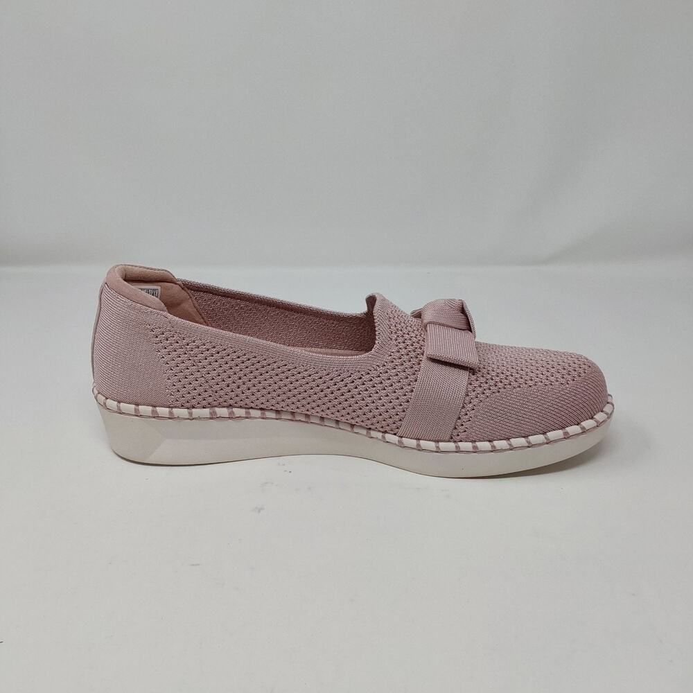 Skechers Sepulveda 2.0 Velvet Sky Blush Knit Loafers Womens 11 Vegan Bow - Picture 14 of 16